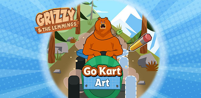 Grizzy and the Lemmings - Go Kart Art